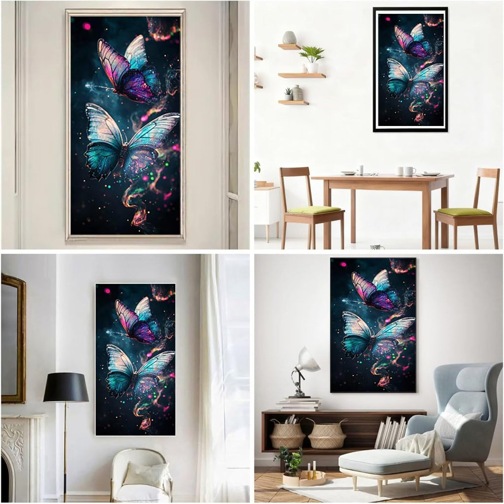 Diamond Art Kits for Adults Butterfly Diamond Painting Kits, 5D DIY Round Dream Full Drill Dimond Art Paintings Crystal Crafts for Adults for Gift Home Wall Decor, Large Size 40 x 80 Inch, Model765