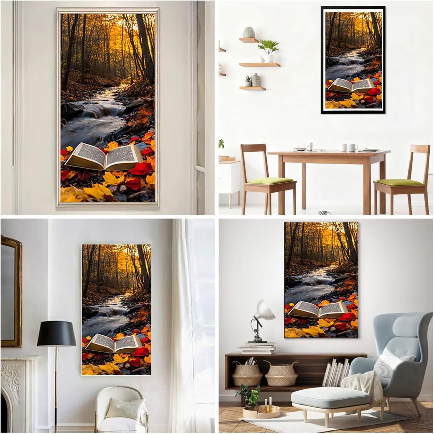 Diamond Art Kits for Adults Forest Diamond Painting Kits, 5D DIY Round Book Full Drill Dimond Art Paintings Crystal Rhinestones Crafts for Adults for Home Wall Decor, Large Size 40 x 80 Inch, Model759