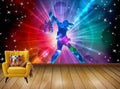 Avikalp Exclusive AVZ1844 Sparkling Lights Stars Disco Dancer Musical Instrument HD 3D Wall Sticker(243cm x 213cm)