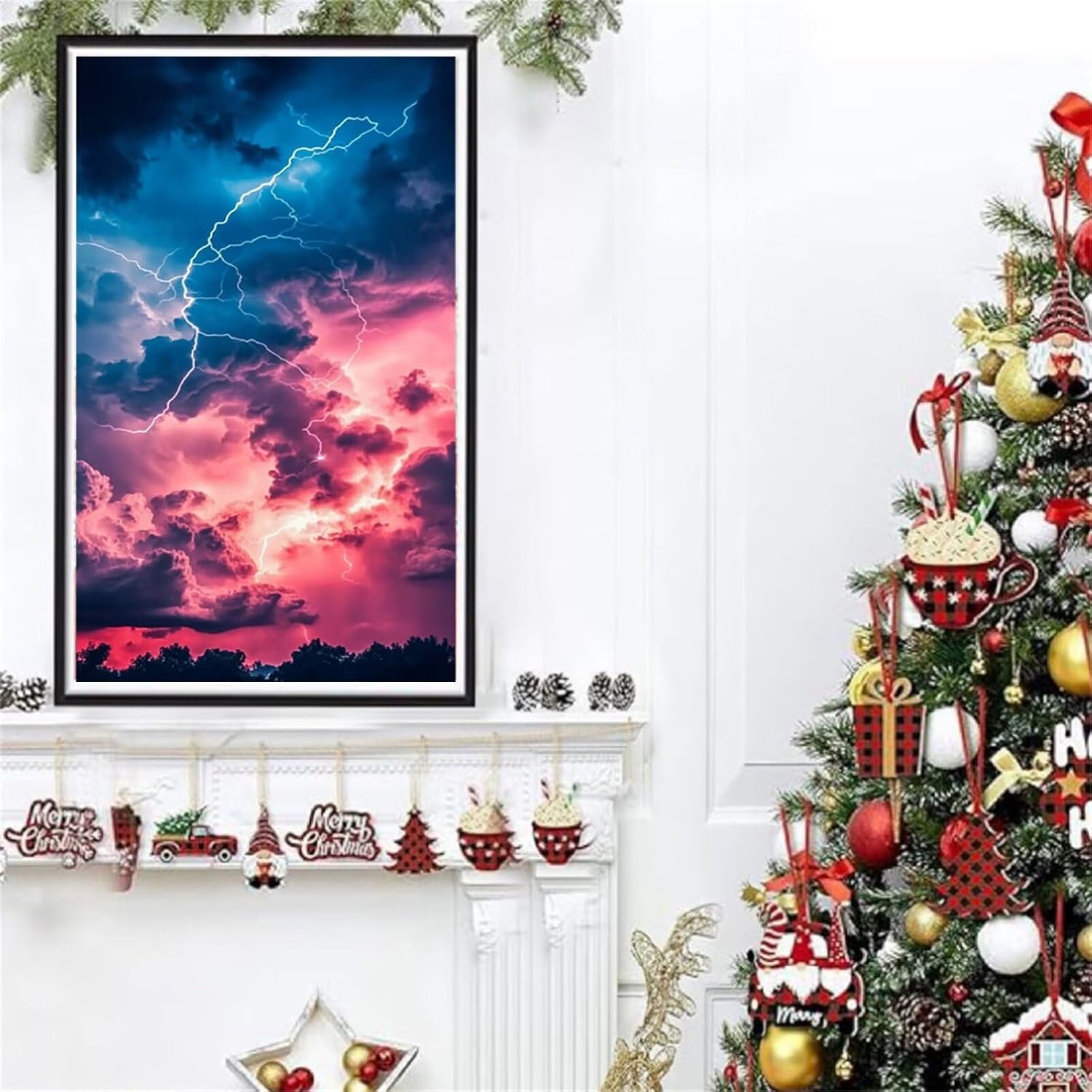 Diamond Art Kits for Adults Abstract Diamond Painting Kits, 5D DIY Square Sky Full Drill Dimond Art Paintings Rhinestones Crafts for Adults for Gift Home Wall Decor, Large Size 40 x 80 Inch, Model972