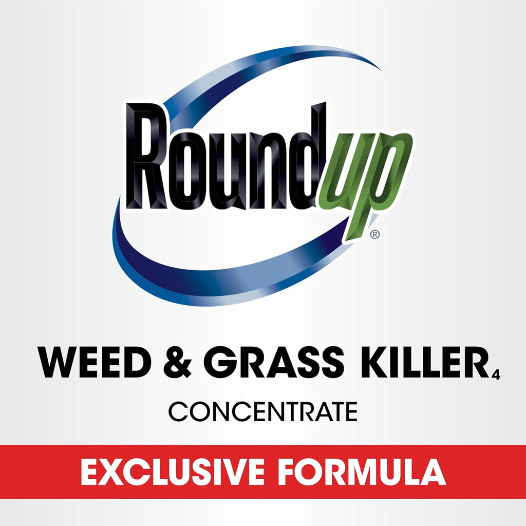 Roundup Weed & Grass Killer₄ Concentrate, Use in and Around Flower Beds, Walkways and Other Areas of Your Yard, 2.5 gal.
