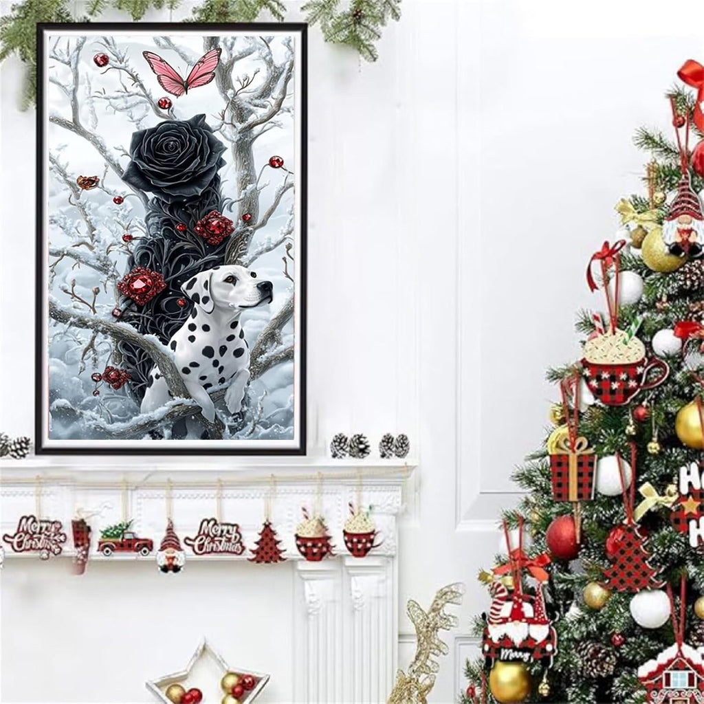 Diamond Art Kits for Adults Black Diamond Painting Kits, 5D DIY Square Rose Full Drill Dimond Art Paintings Crystal Rhinestones Crafts for Adults for Home Wall Decor, Large Size 36 x 72 Inch, Model924
