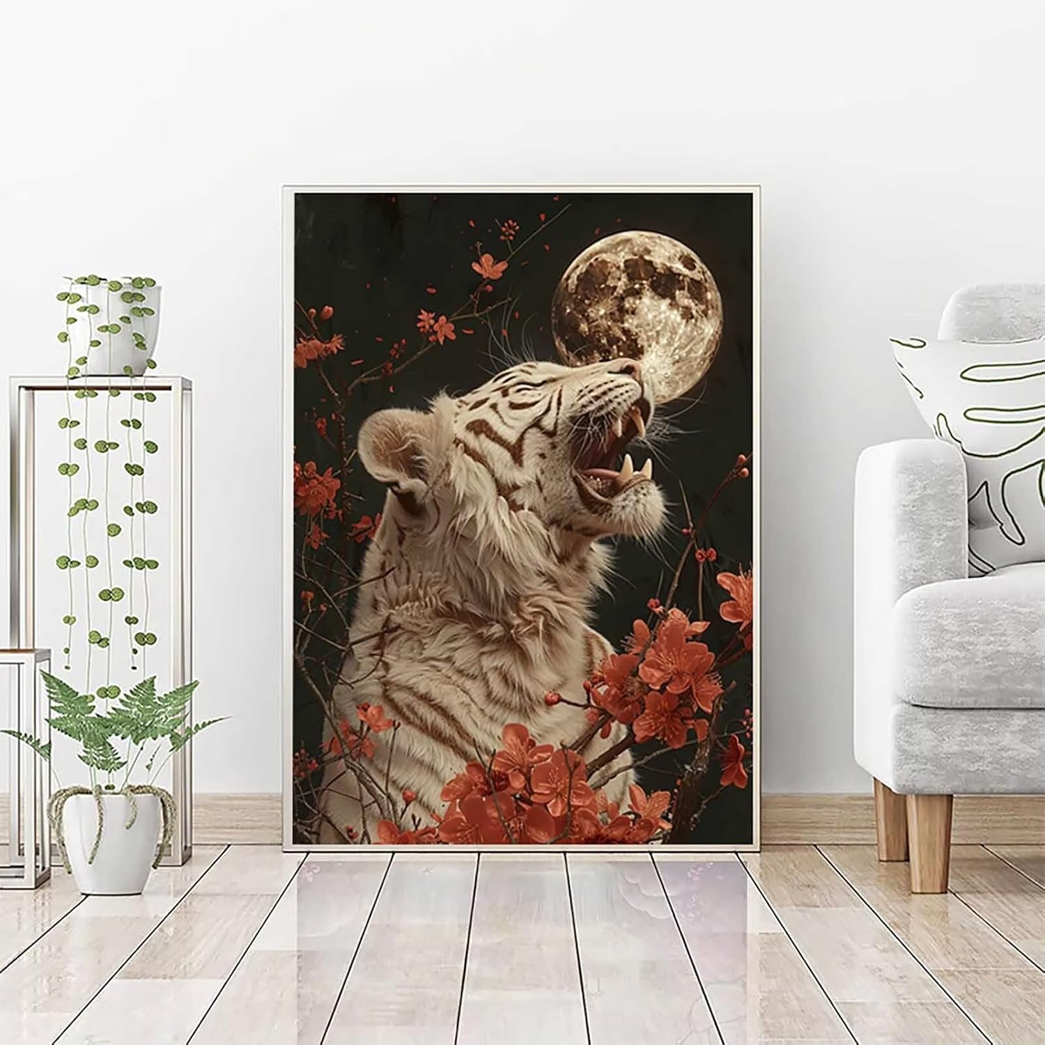 Tiger Diamond Art Kits for Adults Beginners, Moon Diamond Painting Large 40 X 54inch, 5D Gem Art Crafts for Adults Mosaic Kits, Full Drill Square Dimond Dots Crystal Paintings, Home Decor -zjn250682