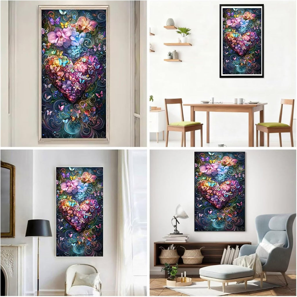 Diamond Art Kits for Adults Love Diamond Painting Kits, 5D DIY Square Abstract Full Drill Dimond Art Paintings Rhinestones Crafts for Adults for Gift Home Wall Decor, Large Size 36 x 72 Inch, Model558