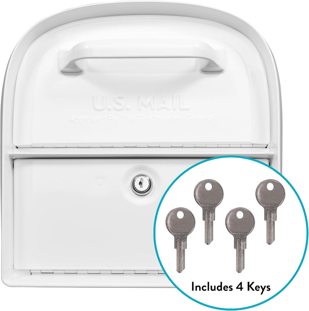 Architectural Mailboxes 6300W-10 Oasis 360 Mailbox, White
