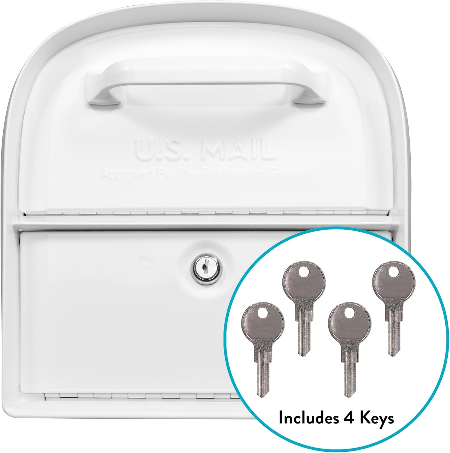 Architectural Mailboxes 6300W-10 Oasis 360 Mailbox, White