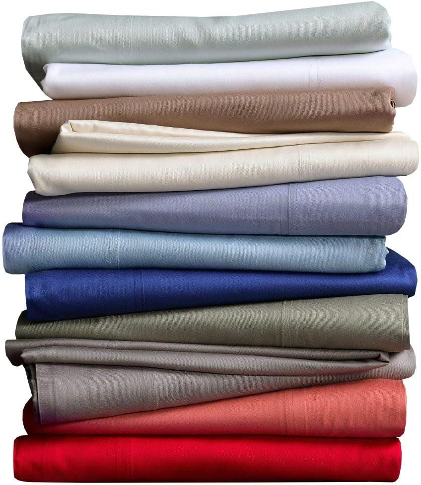 Royal Hotel Bedding 100% Natural Viscose Made from Bamboo Sheets, Soft Cooling Sheets, Breathable Hotel Sheet and Pillow Cases, 5 Piece Set - Adjustable California King Size - Split-Cal-King - Red