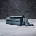LUXOME Luxury Sheet Set | 100% Viscose from Bamboo | Queen Size - Ocean | Deep Pockets | 4-Piece Set (Fitted, Flat, 2 Pillowcases)