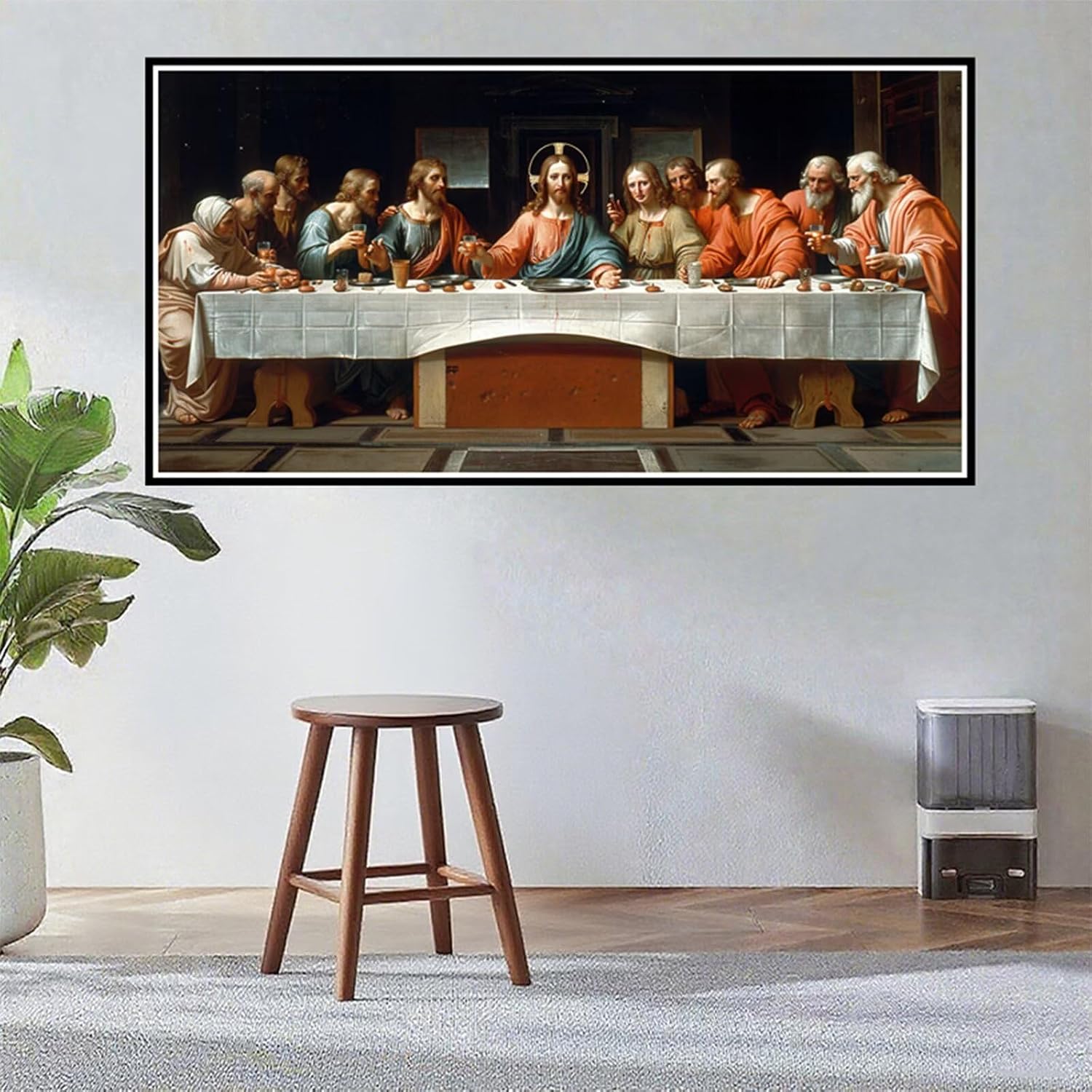 Diamond Painting Man Diamond Art Kits for Adults, Dimond Art Paintings The Last Supper Paint by Numbers Kit for Beginner, DIY Full Drill Gem Arts and Crafts Painting, Home Wall Decor 40x88 Inch R2-521