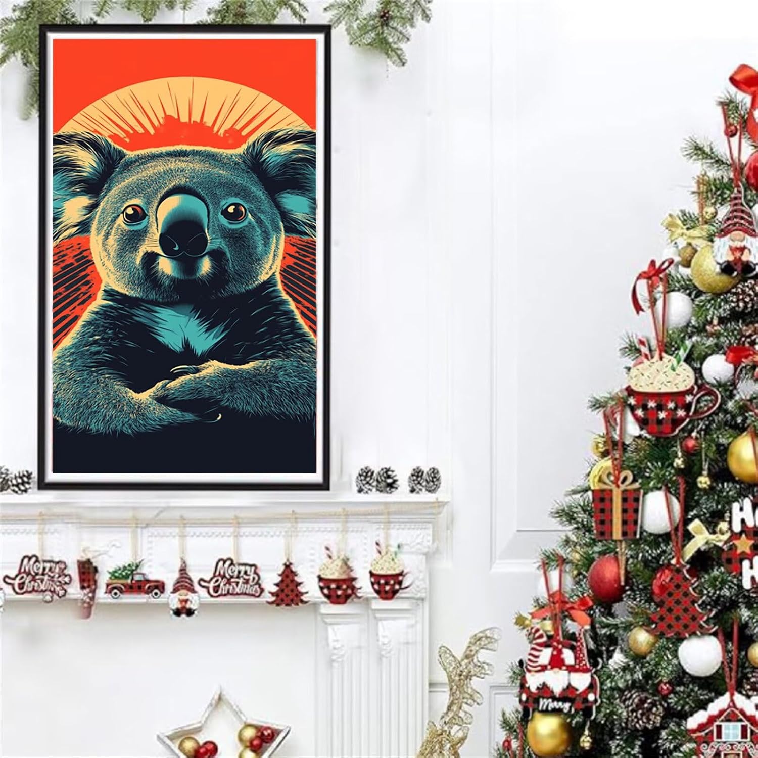 Diamond Art Kits for Adults Animal Diamond Painting Kits, 5D DIY Round Koala Full Drill Dimond Art Paintings Crystal Rhinestones Crafts for Adults for Home Wall Decor, Large Size 40 x 80 Inch,Model891