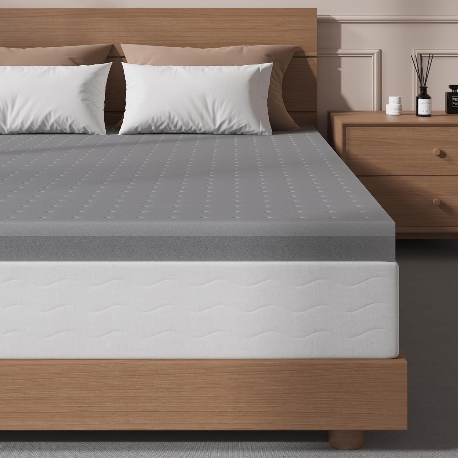 Sleepmax Extra Firm Mattress Topper Twin XL 4 Inch - Pressure Relief Memory Foam Bed Topper Extra Hard - Cooling High-Density Foam Mattress Pad - No Odor, CertiPUR-US Certified, Back Side Sleepers