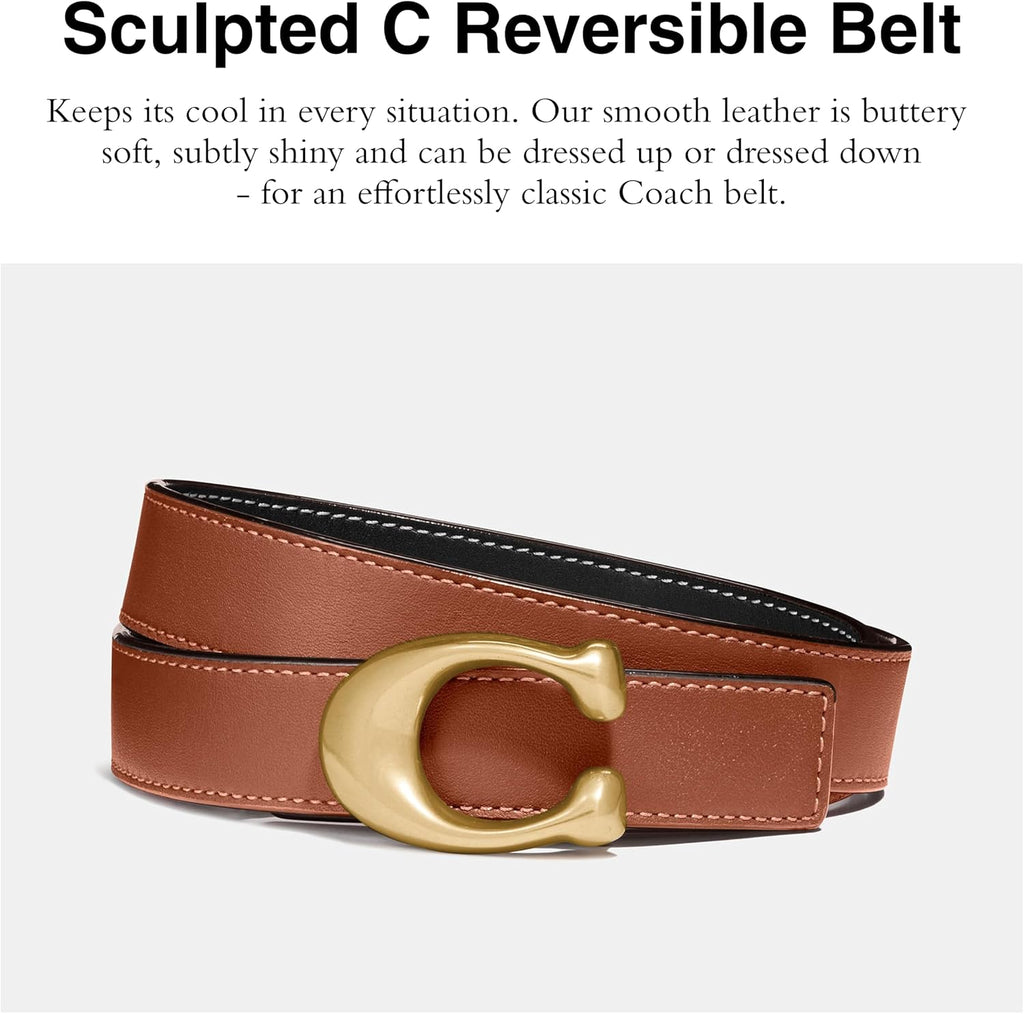 COACH 25mm Sculpted C Reversible Belt