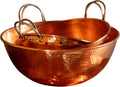 Sertodo Copper Handled Mixing Bowls | 3 Piece Set (8', 10', 12' diameters) | 100% Pure Copper, Heavy Gauge, Hand Hammered | Whip Eggs Whites to Perfection | NOT for Salads