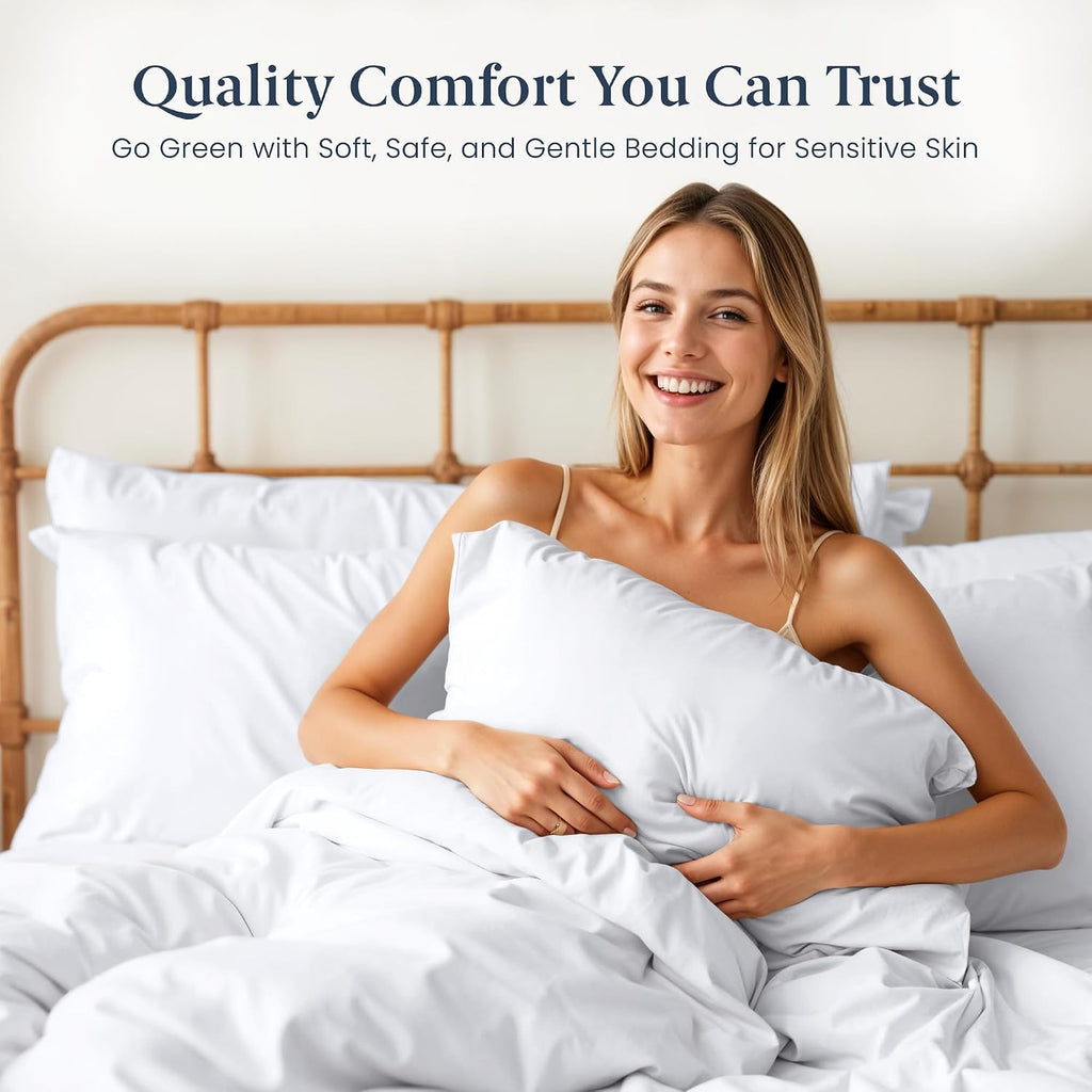 Ella Jayne Viscose Derived from Bamboo Sheets California King Size (4 Pieces) California King Size Ultra Soft & Luxuriously Cooling Eco-Friendly Sheet Sets Deep Pockets 16 Inch (White)