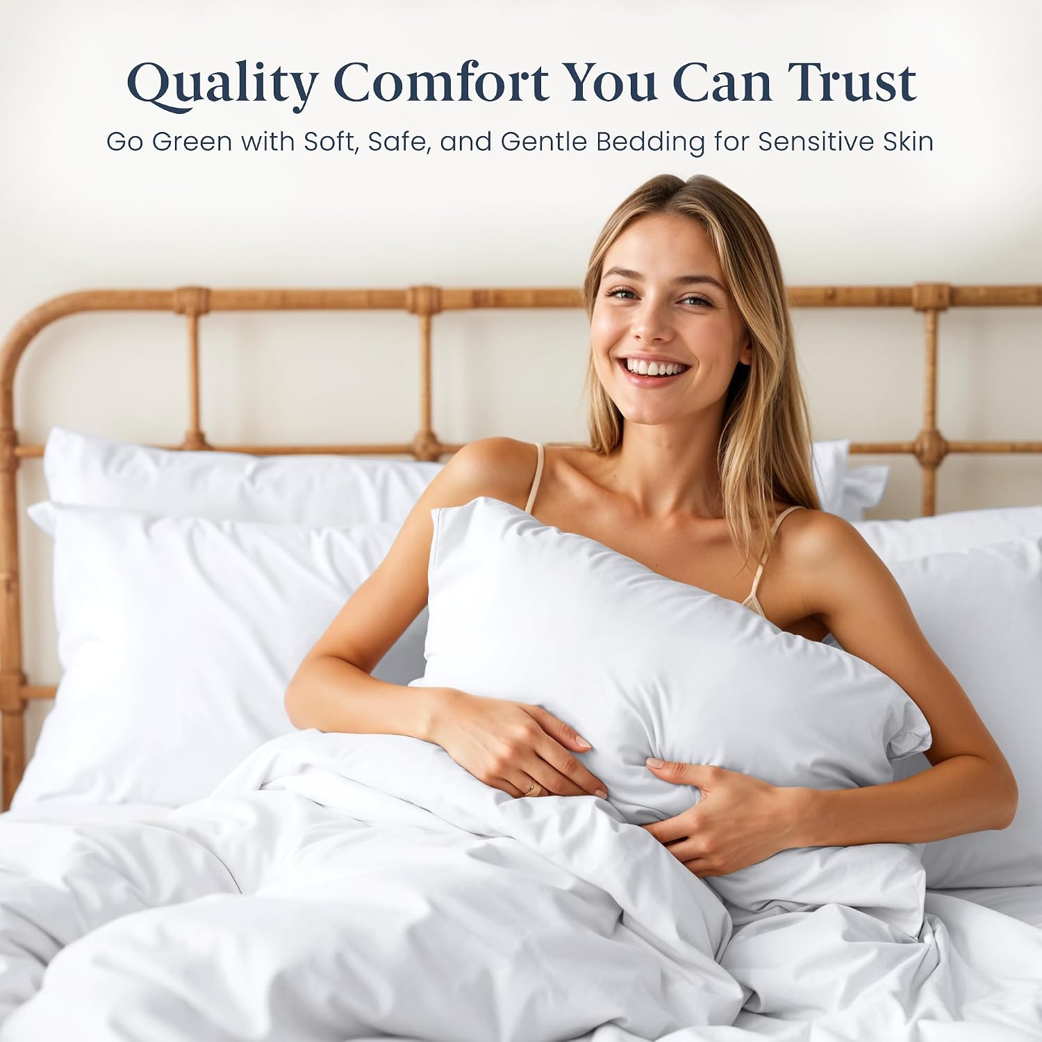 Ella Jayne Viscose Derived from Bamboo Sheets California King Size (4 Pieces) California King Size Ultra Soft & Luxuriously Cooling Eco-Friendly Sheet Sets Deep Pockets 16 Inch (White)