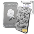 2018 - Present (Random Year) P 1 oz Silver Bar Australia Perth Mint Dragon Series Rectangular Coin Brilliant Uncirculated with Certificate of Authenticity $1 Seller BU