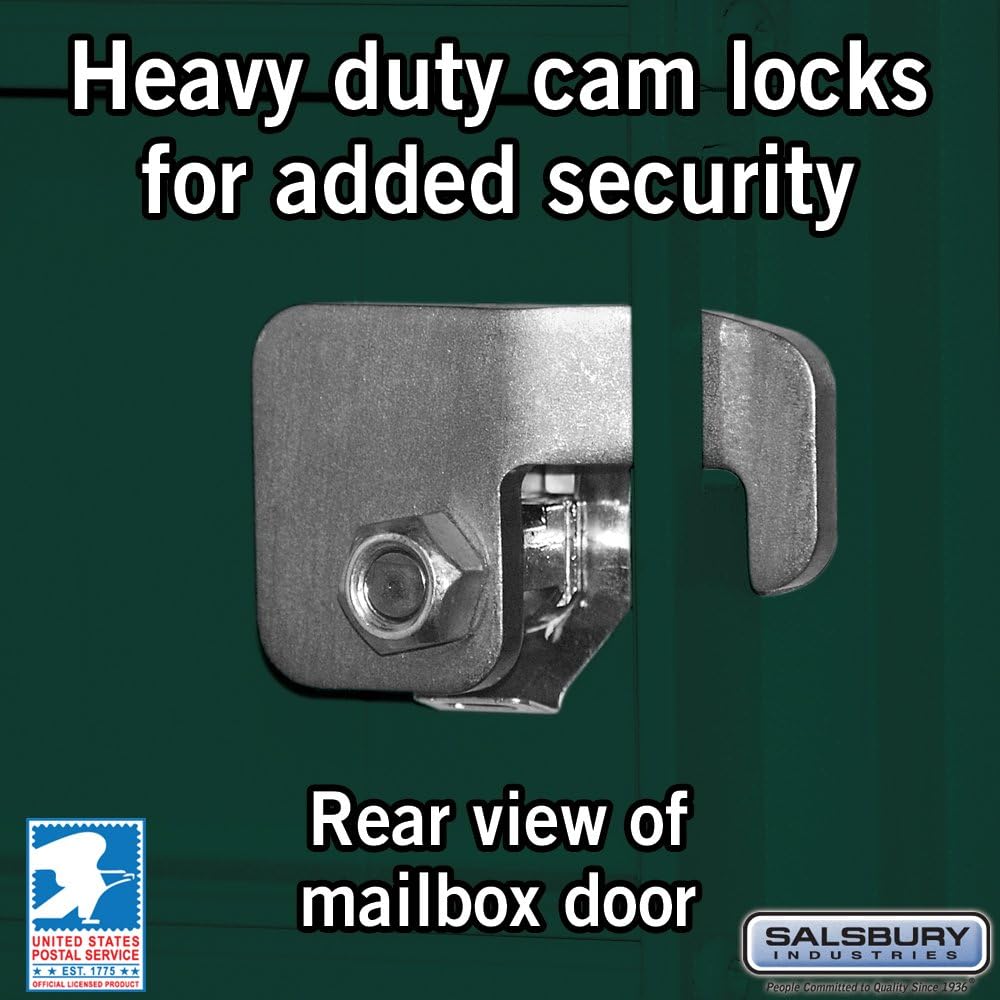 Salsbury Industries 3308GRN-U 8 A Size Doors, United States Postal Access Type I Cluster Box Unit, Green