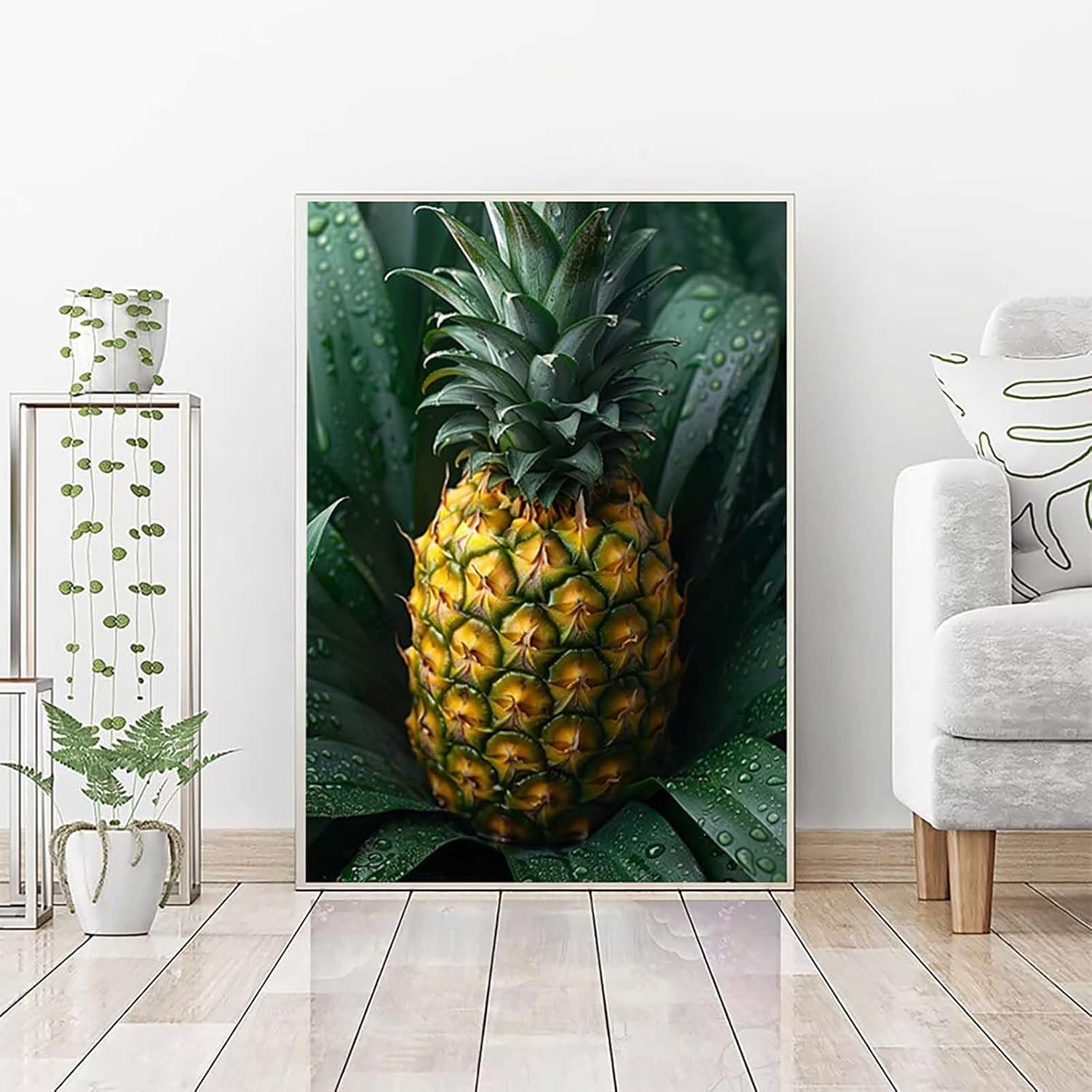 Diamond Art Pineapple Diamond Painting Fruit Dimond Art Painting for Adults Beginners, 5D Crystal Gem Crafts Mosaic Kits for Adults Hobbies for Women Gifts, Room Decor, 36 x 48 Inch Canvas -zjn2506EQ
