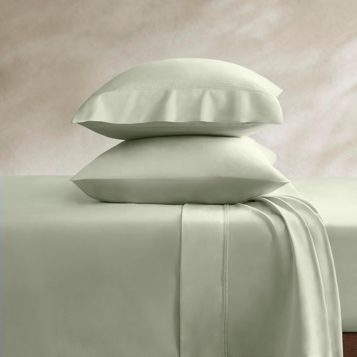 Harbor House Luxury 100% Egyptian Cotton Sheet Set, 400 Thread Count Sateen Weave, Soft & Breathable Bed Sheets with Deep Pocket, 4-Piece Cal King Bedding Set, Sage