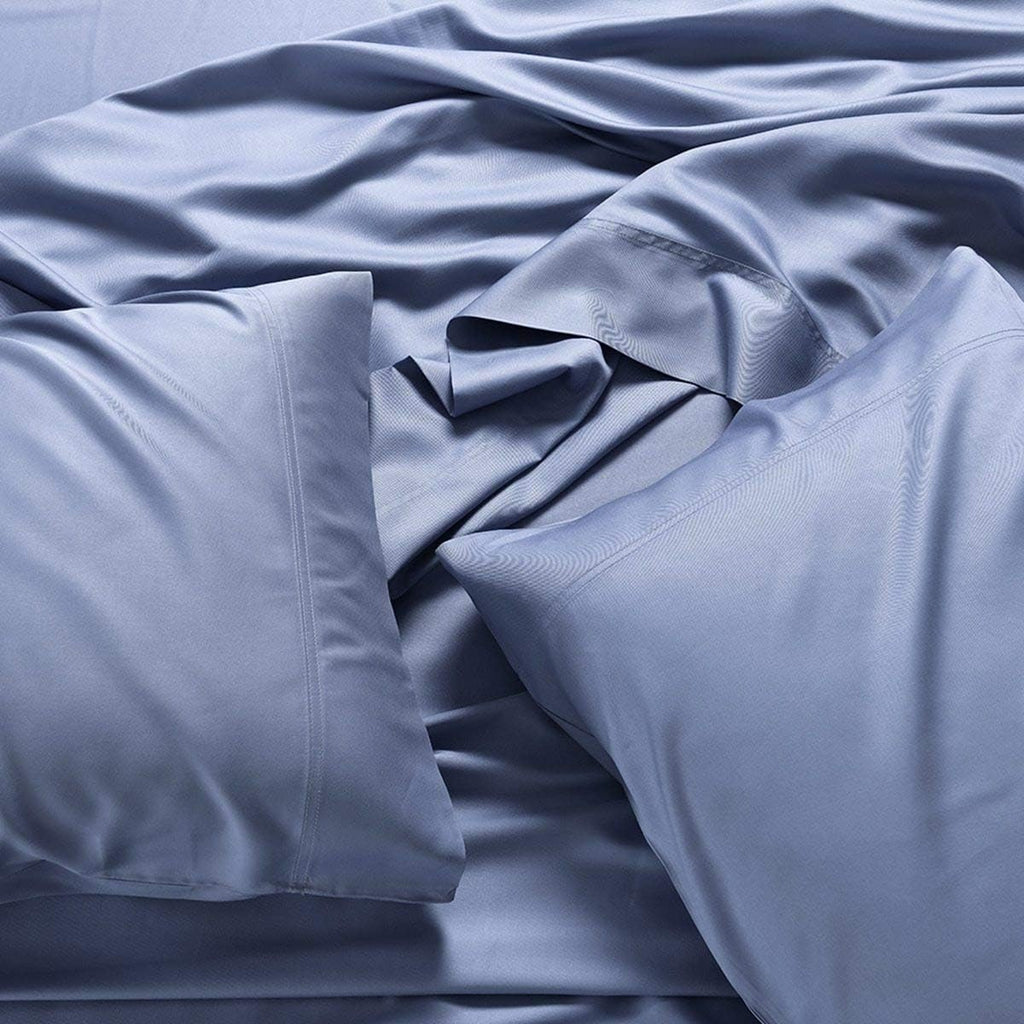 Royal Hotel Bedding 100% Natural Viscose Made from Bamboo Sheets, Soft Cooling Sheets, Breathable Hotel Sheet and Pillow Cases, 5 Piece Set - Adjustable California King Size - Split-Cal-King - Red