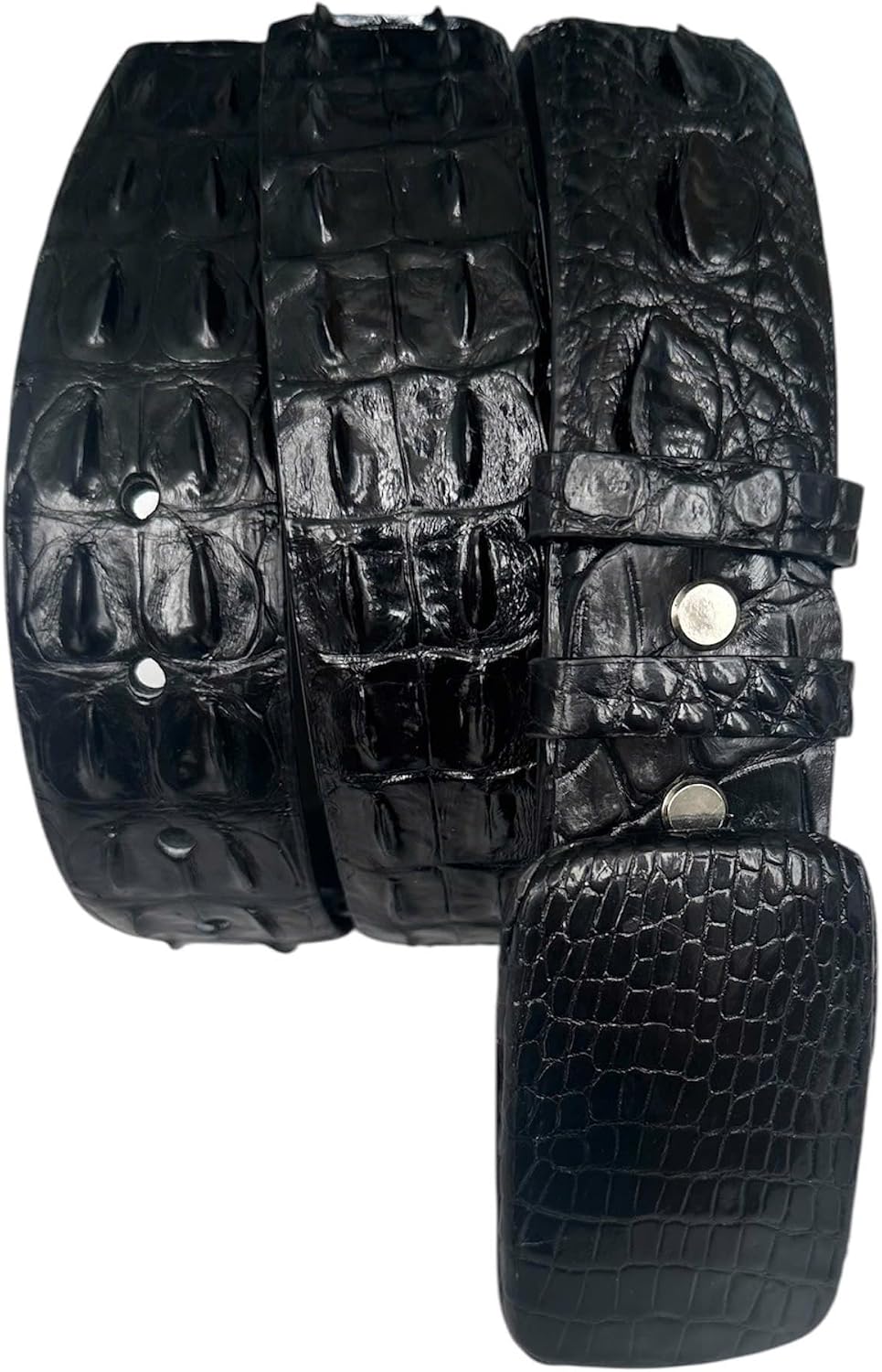 Genuine Alligator Leather Belts Buckle for Men, Crocodile Skin Belt for Mens