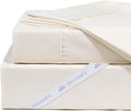 DreamFit DreamChill Cooling Bamboo Viscose Sheets For Hot Sleepers With Elastic Corner Straps 20 inch Extra Deep Pocket Breathable Silky Soft 100% Crafted in USA Twin XL Sheet Set Ivory