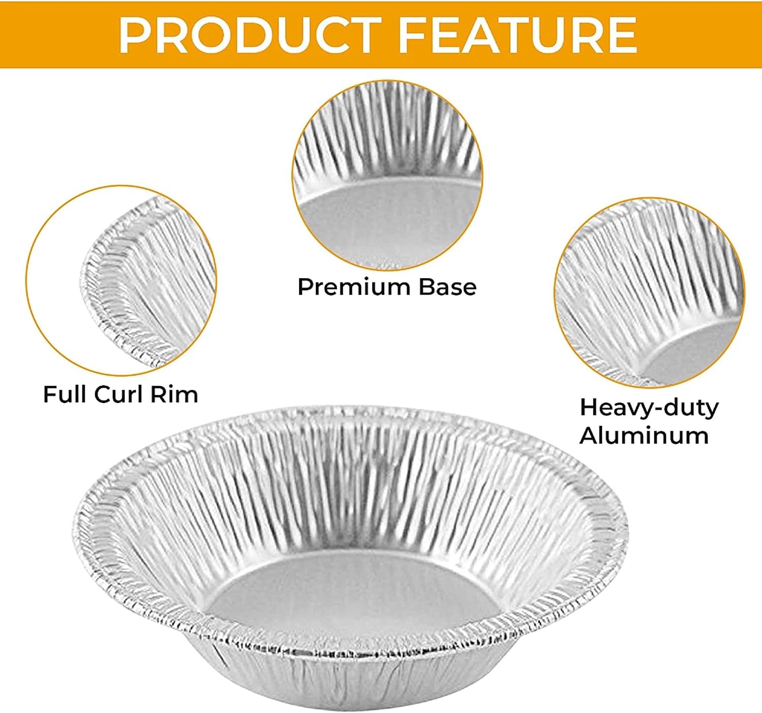 1000 Pack Mini Pie Pans - 3 Inch Disposable Aluminum Foil Tart Tins - Small Individual Portion Baking Pans for Tarts, Quiche, and Cheesecakes - Made in USA