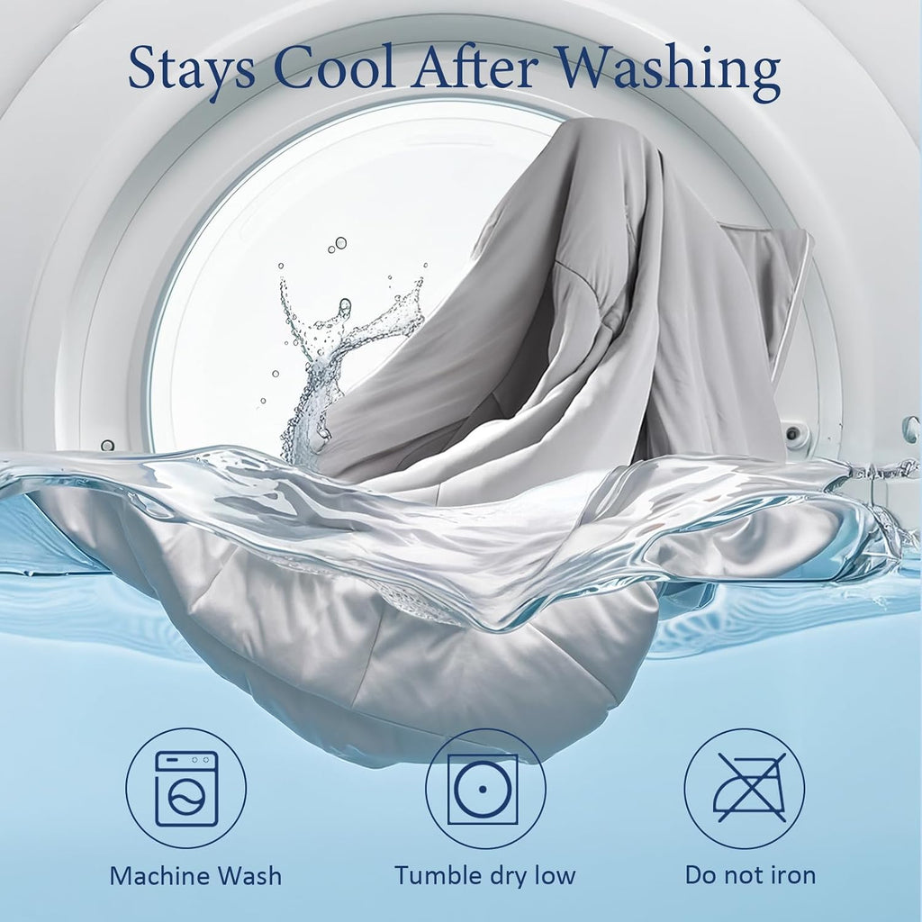 Cooling Blanket Comforter Hot Sleepers Twin/Twin XL Soft Cooling Blanket, Double-Sided Cool Bedding for Night Sweats, All-Season Lightweight Comforter(68 * 90inch, Black)