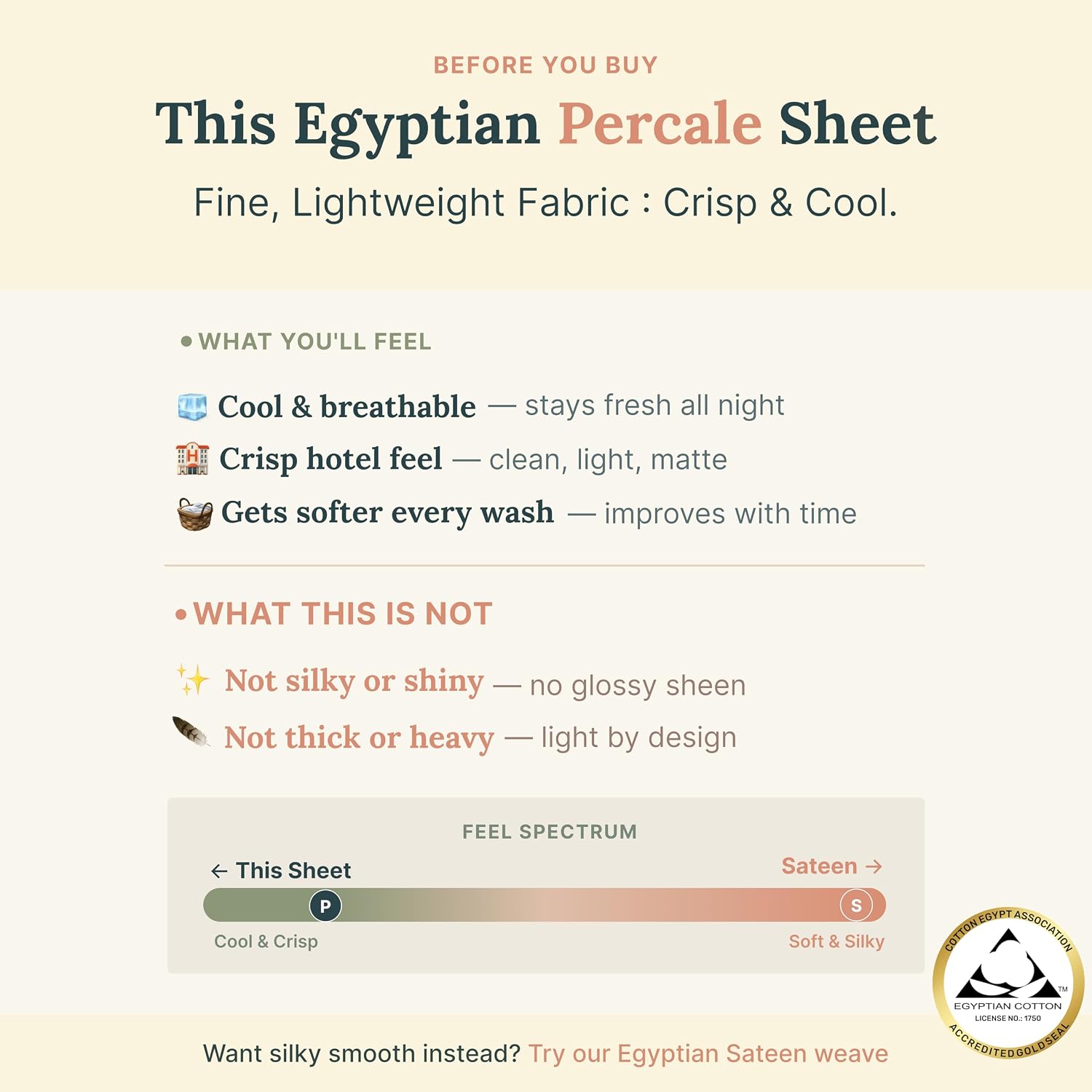 California Design Den King Size Sheets Set Cotton - Certified 100% Egyptian Cotton King Size Percale Sheets Set with Deep Pockets, Lightweight, Crisp, Durable Luxury Bedding - Grey