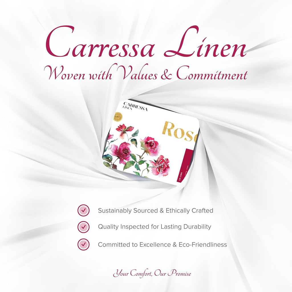 Carressa Linen 100% Egyptian Cotton King Size Sheets Set - Luxury 1200 Series Rose Collection Egyptian Cotton Sheets King Size (4 PC, Dark Grey), Silky Soft, Cooling, Sateen 17' Deep Pocket Bed Set
