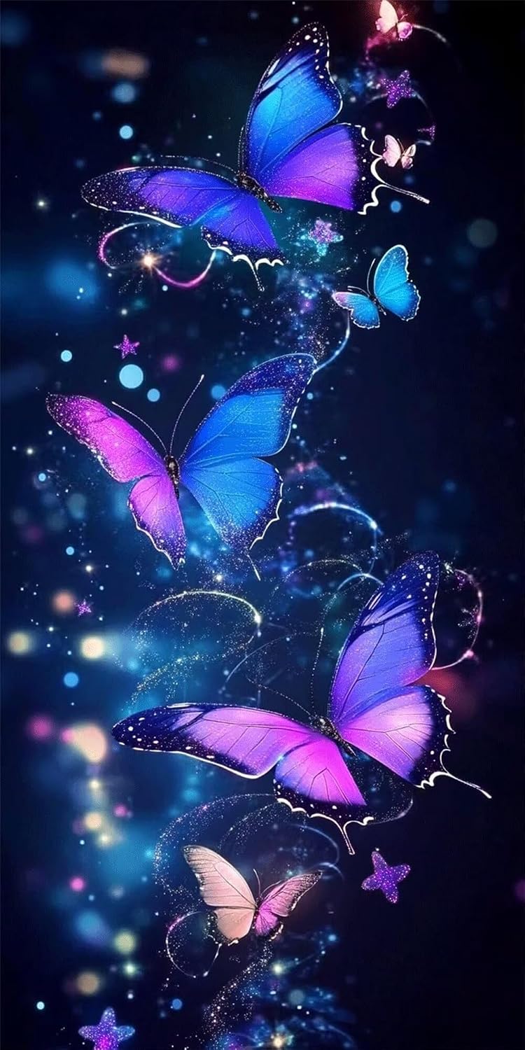 Diamond Art Kits for Adults Butterfly Diamond Painting Kits, 5D DIY Square Dream Full Drill Dimond Art Paintings Crystal Crafts for Adults for Gift Home Wall Decor, Large Size 40 x 80 Inch, Model840