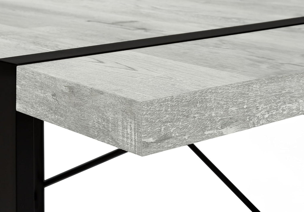 Monarch Specialties Laptop Table for Home & Office-Study Computer Desk-Industrial Style-Metal Legs, 48' L, Gray Reclaimed