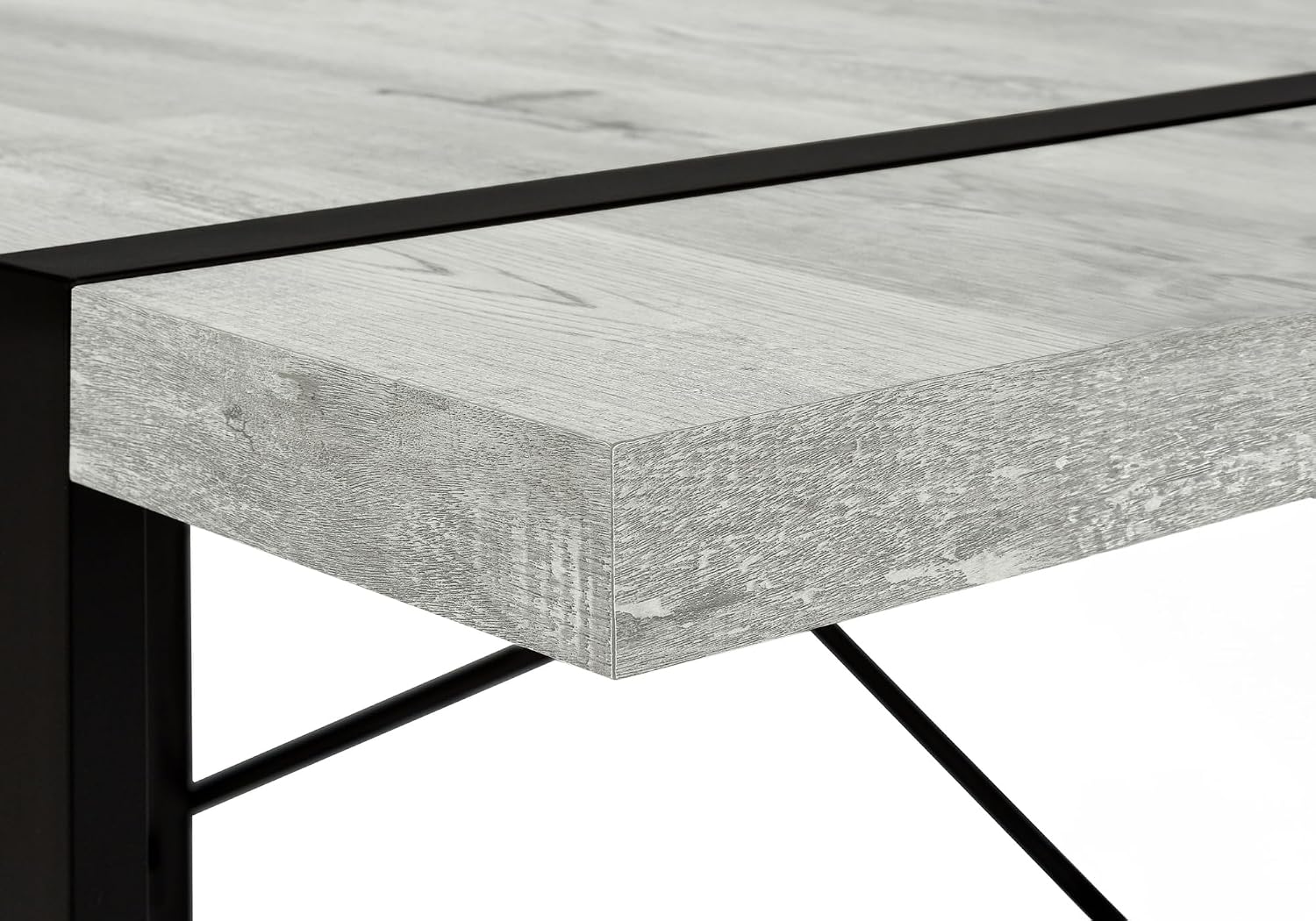 Monarch Specialties Laptop Table for Home & Office-Study Computer Desk-Industrial Style-Metal Legs, 48' L, Gray Reclaimed