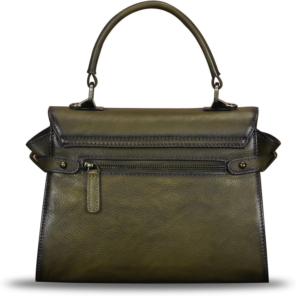 Genuine Leather Purses and Handbags for Women Vintage Real Leather Shoulder Bag Crossbody Purses Satchel Bag with Strap