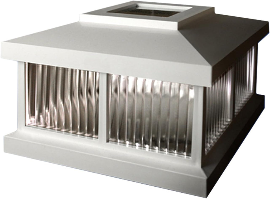 Mayne 580B00000 Newport Plus Mail Post, 25x8, White & LZM-625-WH Light Solar Cap-White