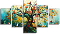 Animal Diamond Art 5 Piece Diamond Painting Tree 5D DIY Full Square Drill Dimond Art Paintings Rhinestones Crafts for Adults Gem Painting for Home Decor, Large Artwork for Wall 44 x 90 Inch, Model72