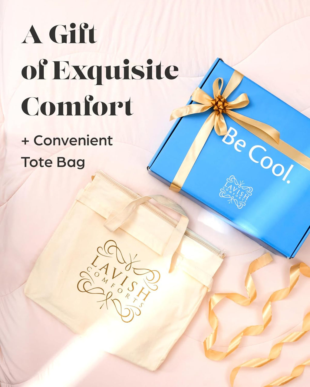 Lavish Comforts Cooling Comforter Twin XL 68x90, Cooling Blanket for Hot Sleepers & Night Sweats, Breathable Lightweight All Season Bedding Comforter, Soft Pink Duvet Insert