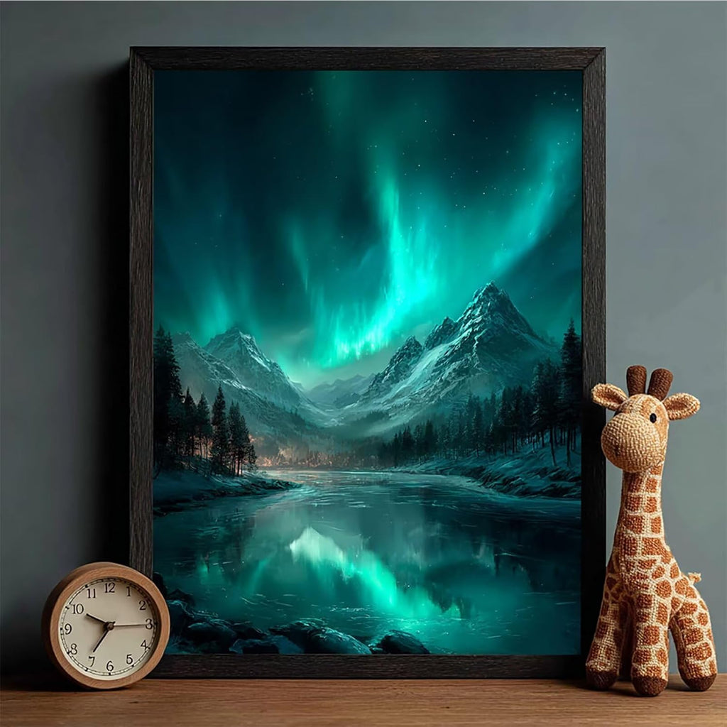 Snow Scene Diamond Art Kits for Adults, Starry Sky 5D Diamond Painting, Full Drill Dimond Art Paintings for Beginners, DIY Pictures Gem Crafts for Adults, Hobbies for Women, Fall Decor, 40x54in B-4247