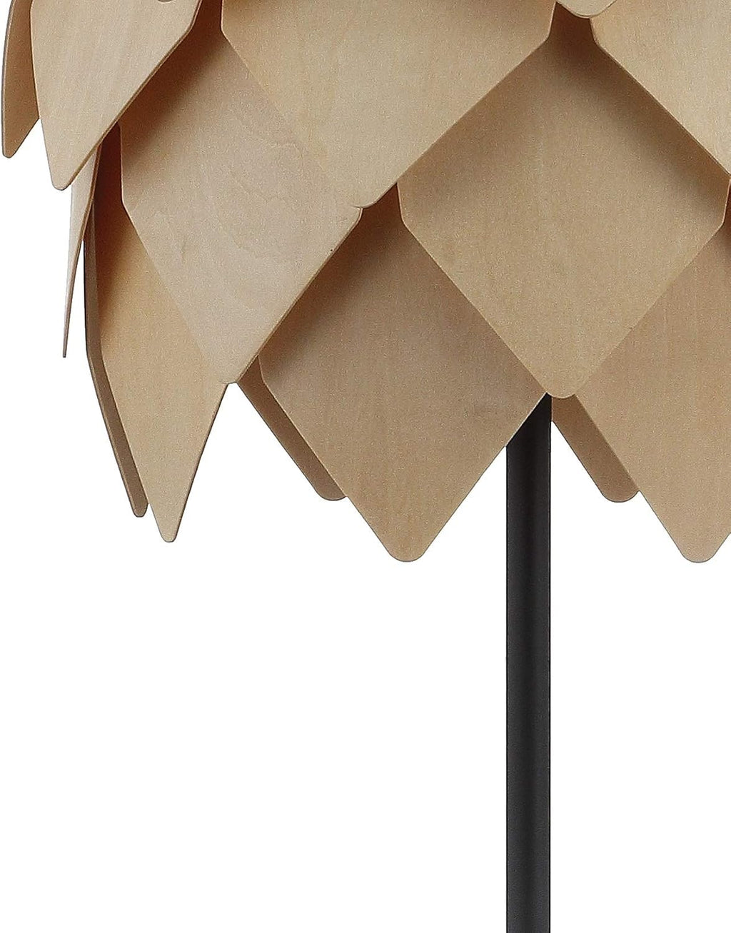 JONATHAN Y 20.5' Natural and Black Pinecone Wood and Metal LED Table Lamp, Contemporary Organic Modern Scandinavian Desk Lamp for Living Room Bedroom, LED Bulb Included JYL6123A