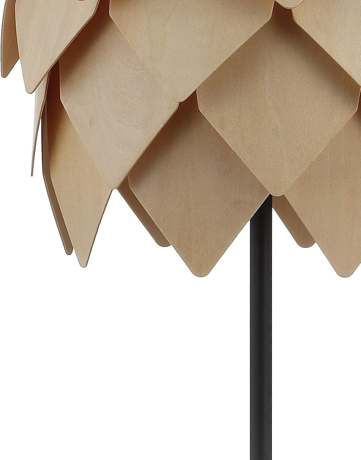 JONATHAN Y 20.5' Natural and Black Pinecone Wood and Metal LED Table Lamp, Contemporary Organic Modern Scandinavian Desk Lamp for Living Room Bedroom, LED Bulb Included JYL6123A
