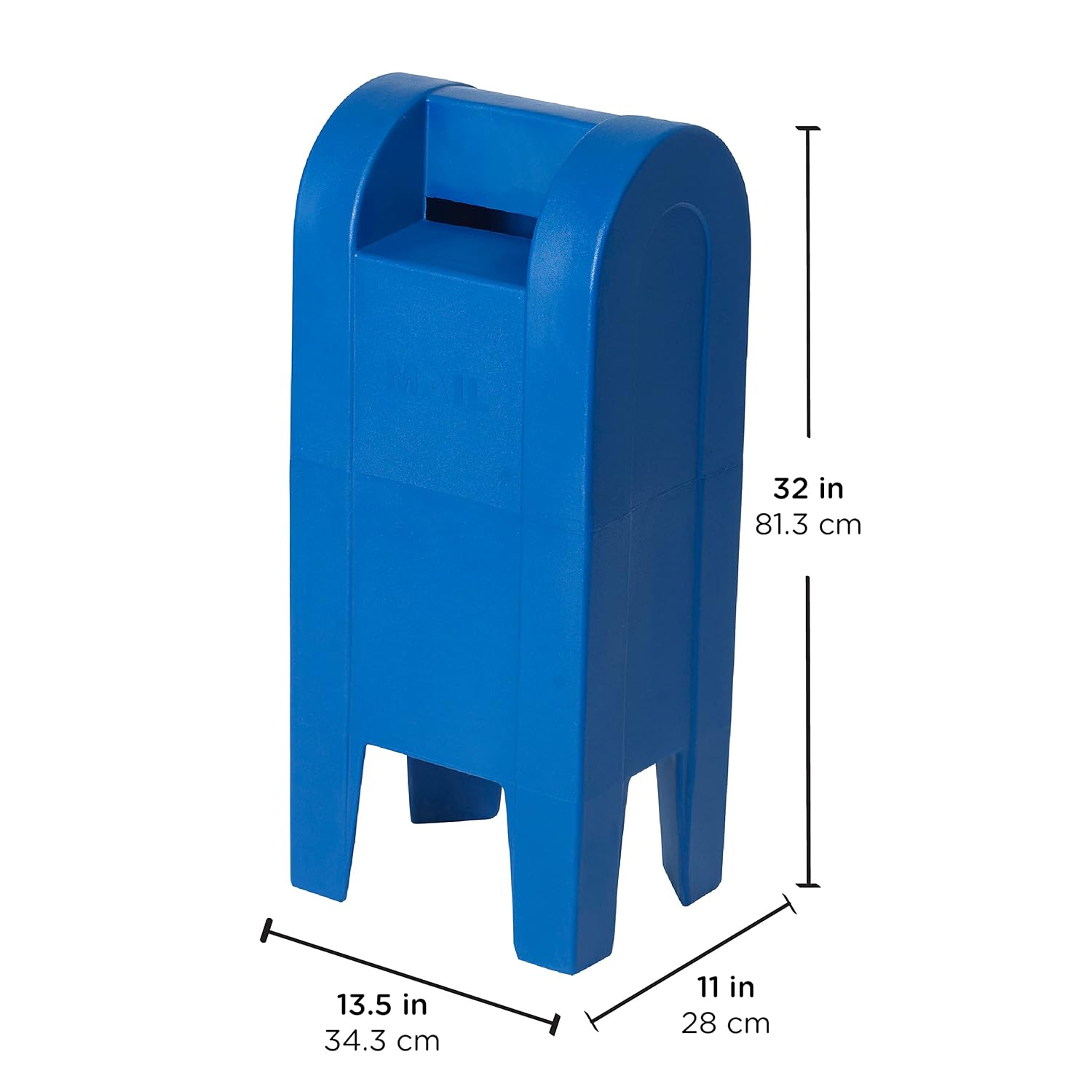 Children's Factory Post Mailbox for Outside, Kids Playhouse Accessories, Classroom, Daycare, Playground, Pretend Play, Blue