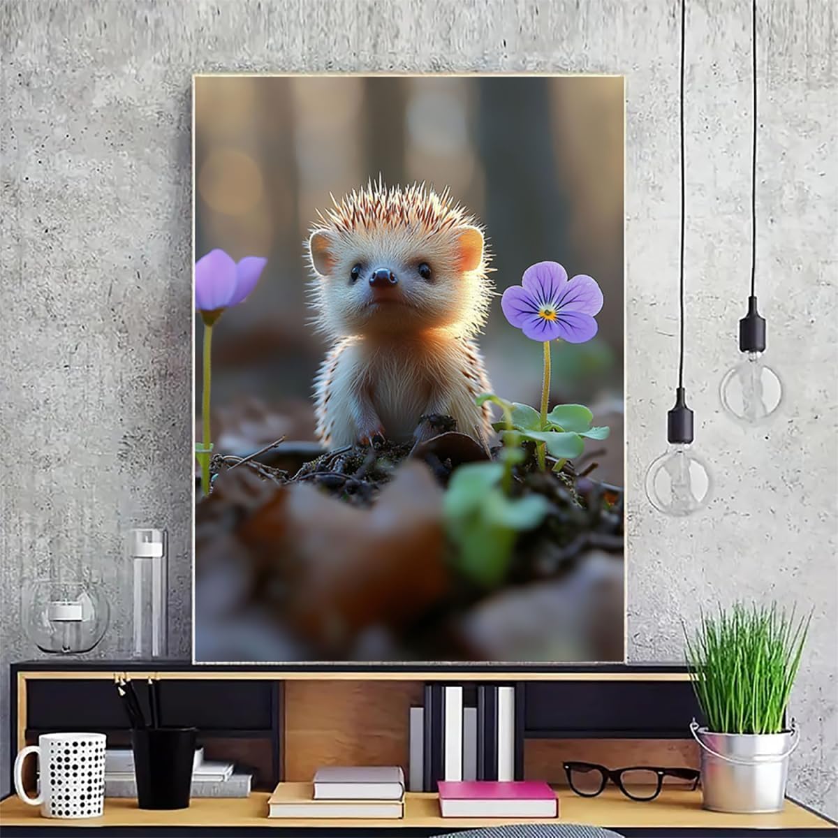 Flower Dimond Painting Kit, Animal Diamond Art Kits for Adults DIY 5D Full Square Dirll Crystal Gem Art Paintings Embroidery Crafts Picture Beginners, Home Wall Decor, Gifts for Women 36x48in l4-38