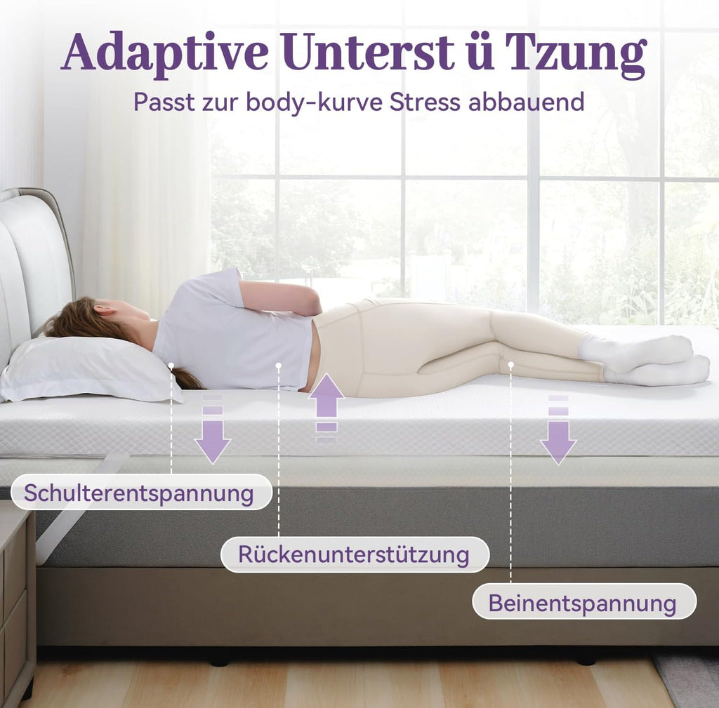 SINWEEK 3 Inch Gel Memory Foam Mattress Topper King Size, Ventilated High Density Pad for Back Pain, Bed Topper with Removable Soft Cover, CertiPUR-US Certified