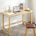 Nnewvante 47 Inch Computer Desk, Bamboo Writing Desk, Modern Simple Work Desk for Home Office, Gaming Desk Study Table