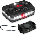 Guardian Angel Elite Series Safety Light, Beacon Device (White Front & White Rear) Rechargeable, Magnetic, Hands-Free Wearable & Mountable LED Flashlight for Industrial PPE, Boat Signal & Mechanics