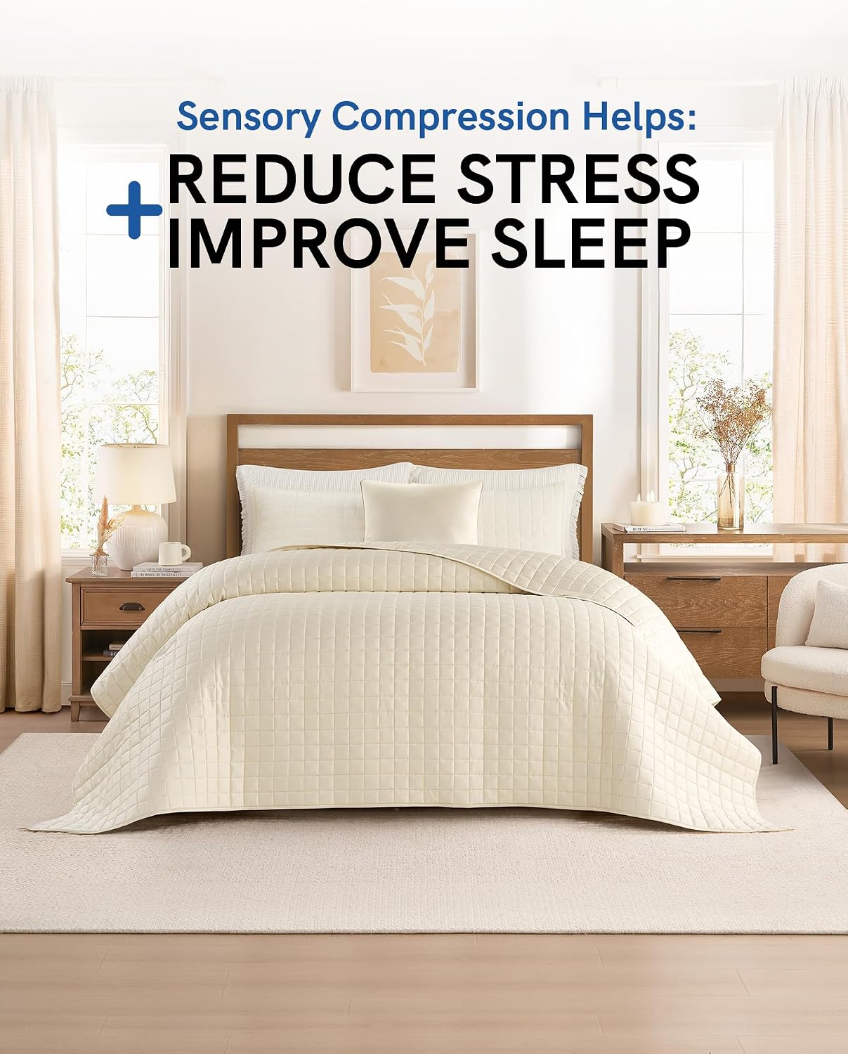 YnM King Size Cooling Weighted Blanket for Adults (88x104 Inches, 15 Pounds, Champagne Beige), Perfect for Hot Sleepers with Cooling Rayon, Heavy Bed Blanket for Couple on Queen or King Bed