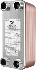AB Plate Heat Exchanger, 3'x8' 40 Plates Water To Water Heat Exchanger, Copper/SS316L Stainless Steel Brazed Plate Heat Exchanger For Floor Heating, Water Heating, Snow Melting