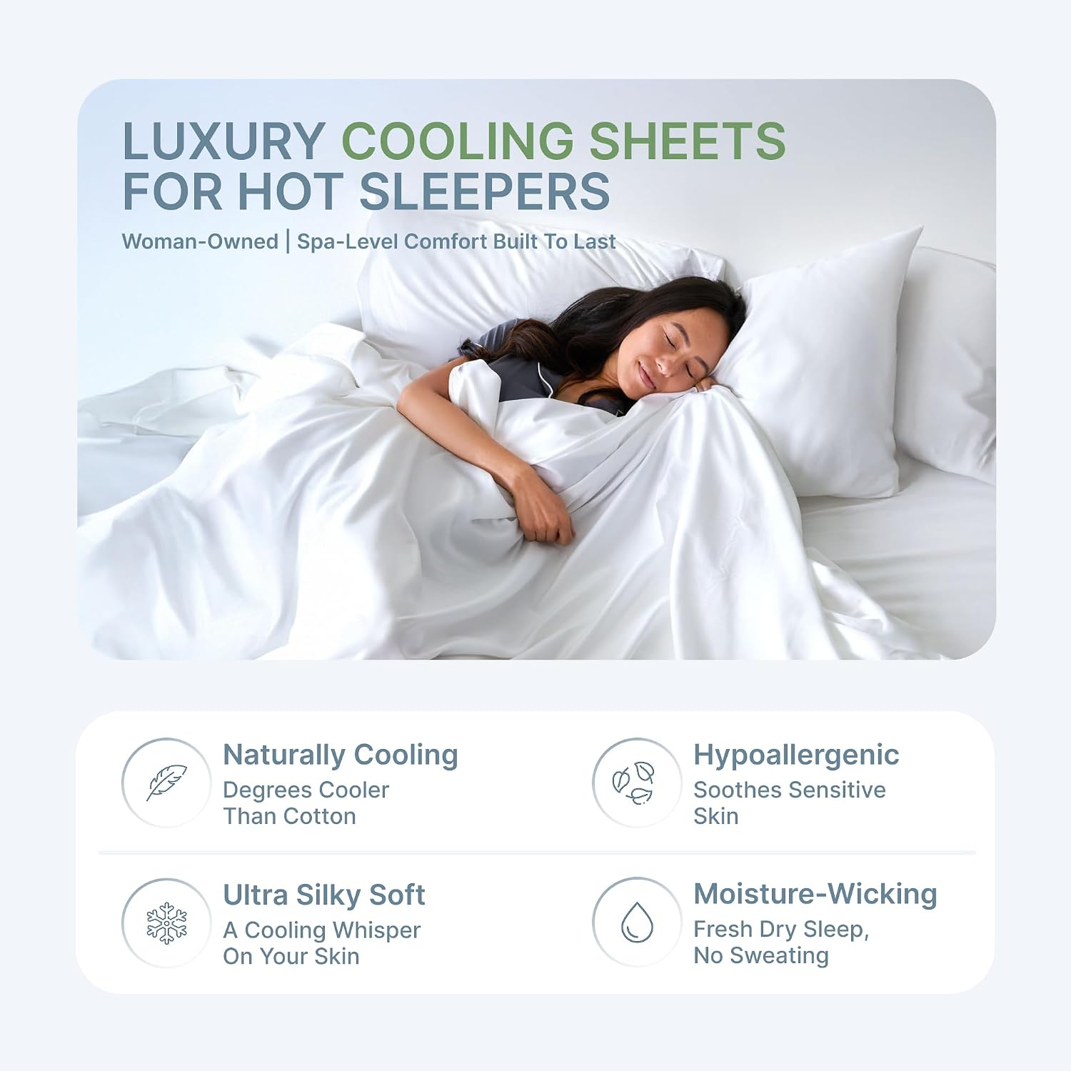 BedVoyage - Viscose from Bamboo Split King Size Sheets Set - Luxury 5pc King Sheet Set - Cooling Bed Sheets 18' Deep Pocket - Ultra Soft Sheet and Pillowcase Sets - White