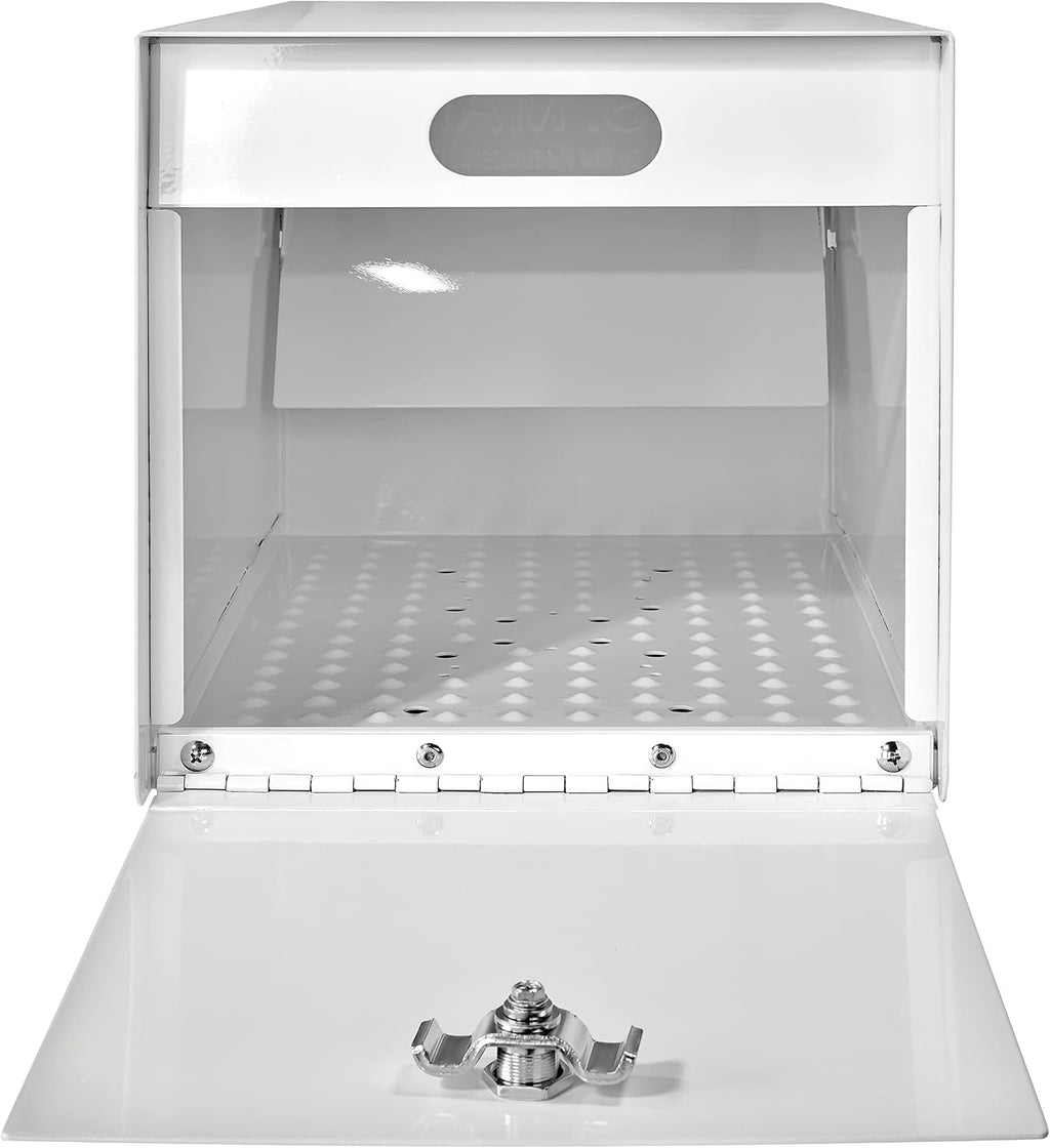 Mail Boss 7529V Mail Manager Street Safe Locking Security Mailbox, Alpine White