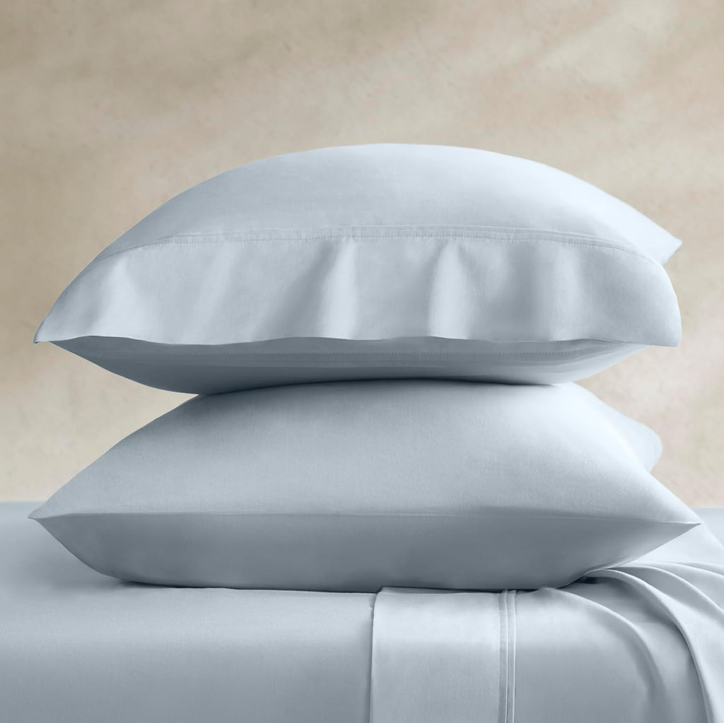 Harbor House Luxury 100% Egyptian Cotton Sheet Set, 400 Thread Count Sateen Weave, Soft & Breathable Bed Sheets with Deep Pocket, 4-Piece Queen Bedding Set, Blue